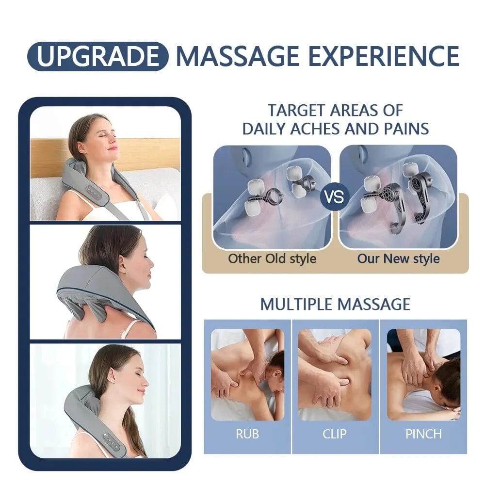 Lily Wireless Neck And Shoulder Kneading Massager - Elite Massu